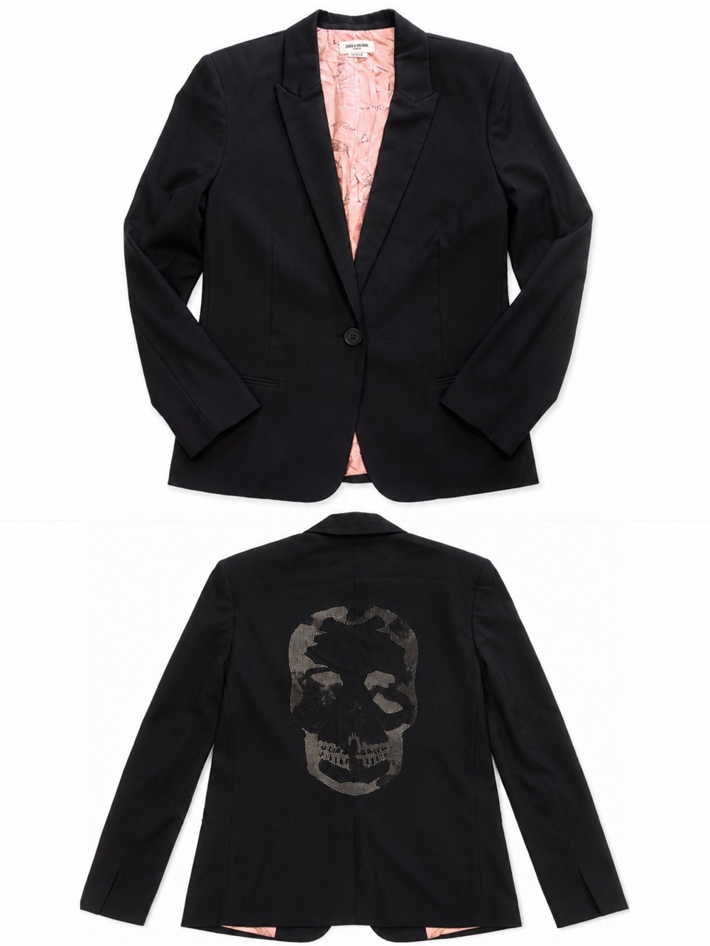 Zadig and Voltaire Vedy Strass Skull Blazer